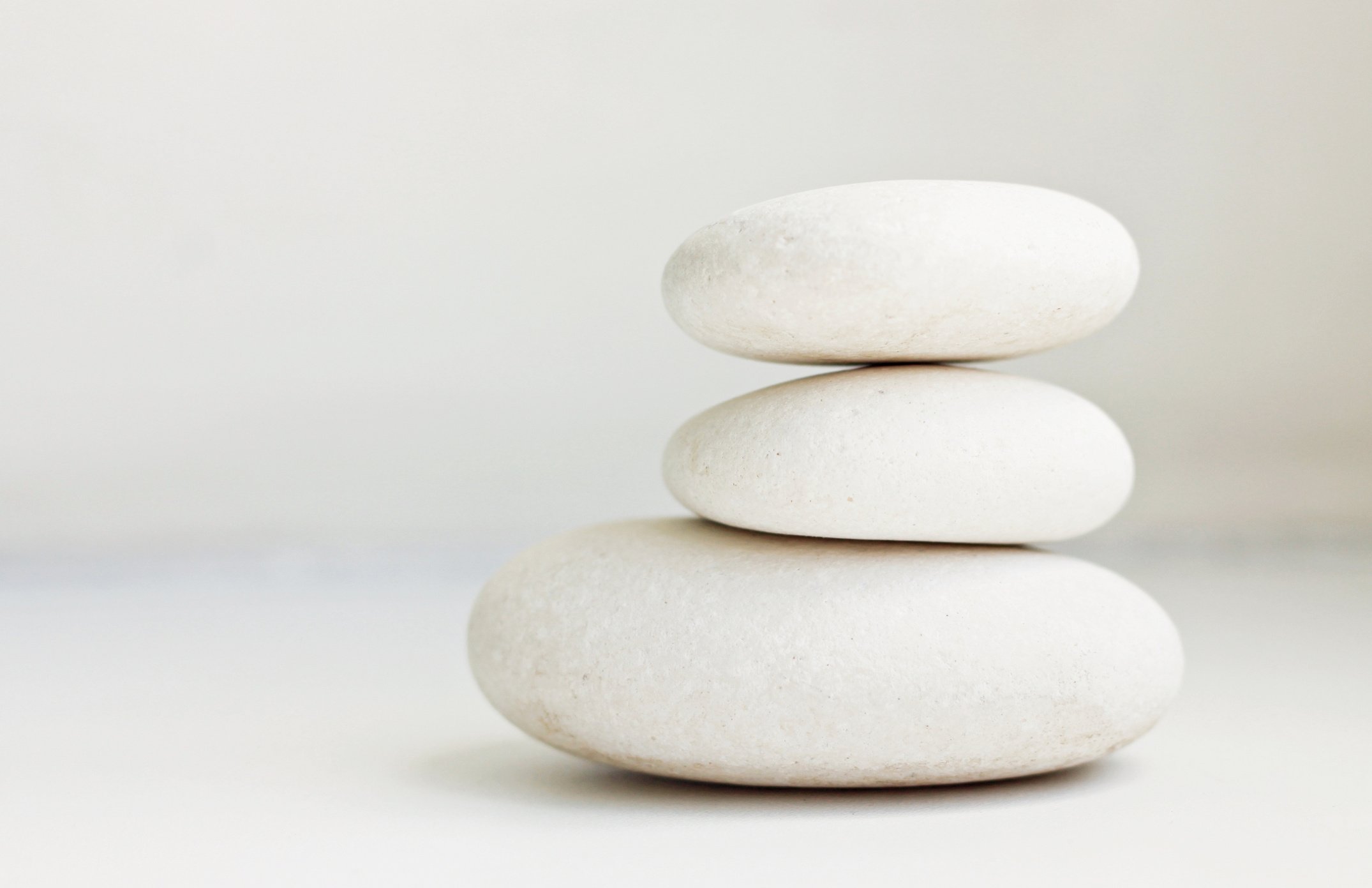 white pebbles